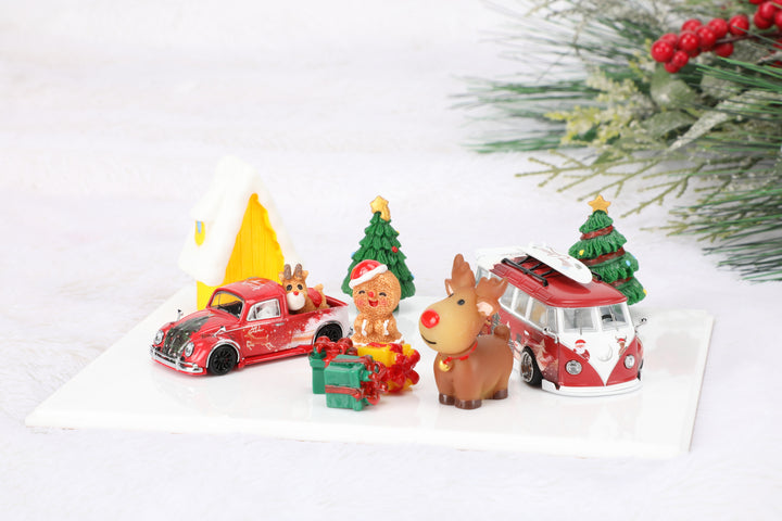 [Preorder] Liberty64 1:64 Volkswagen T1 + Beetle Christmas Livery Full Set