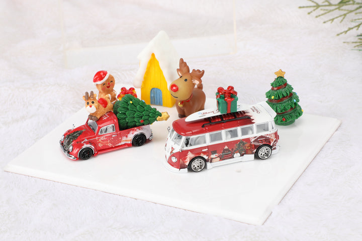 [Preorder] Liberty64 1:64 Volkswagen T1 + Beetle Christmas Livery Full Set