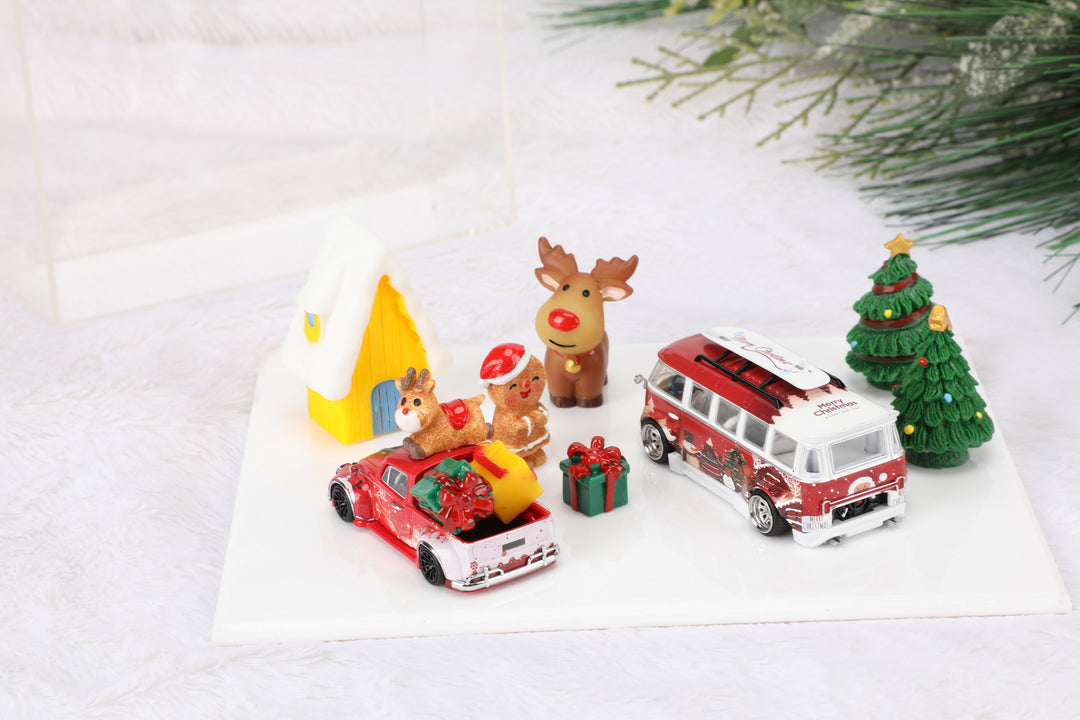 [Preorder] Liberty64 1:64 Volkswagen T1 + Beetle Christmas Livery Full Set