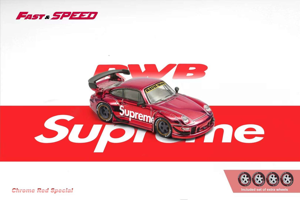 Fast Speed 1:64 Porsche RWB 993 GT - Chrome Red Supreme – Horizon