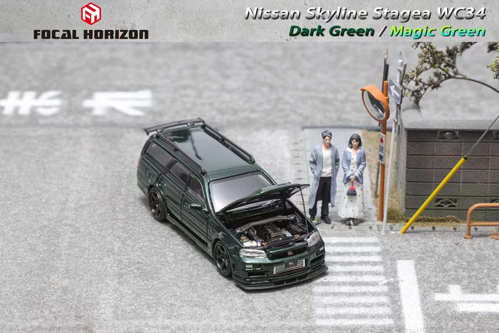 Focal Horizon 1:64 Nissan Stagea WC34 260RS Dark Green