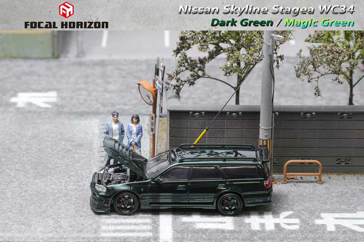 Focal Horizon 1:64 Nissan Stagea WC34 260RS Dark Green