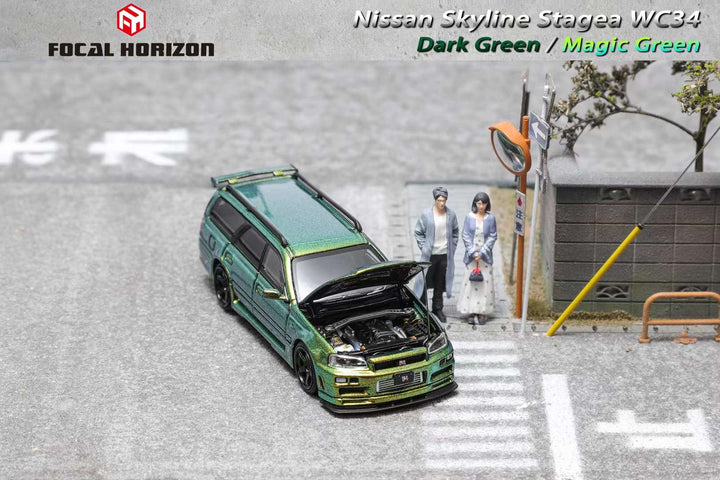 Focal Horizon 1:64 Nissan Stagea WC34 260RS Magic Green