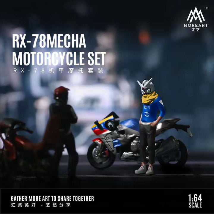 MoreArt 1:64 RX-78 Mecha Motorcycle Set MO222046