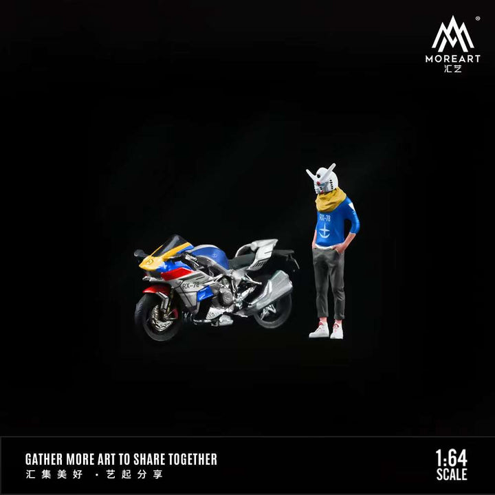 MoreArt 1:64 RX-78 Mecha Motorcycle Set MO222046