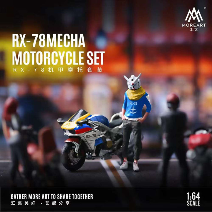 MoreArt 1:64 RX-78 Mecha Motorcycle Set MO222046