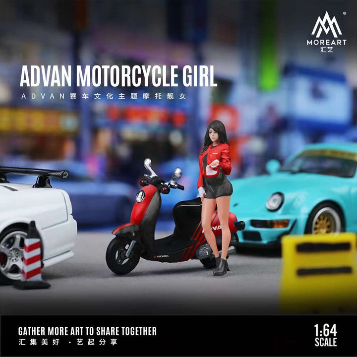 MoreArt 1:64 Racing Culture Theme Motorcycle Pretty Girl (2 Versions)