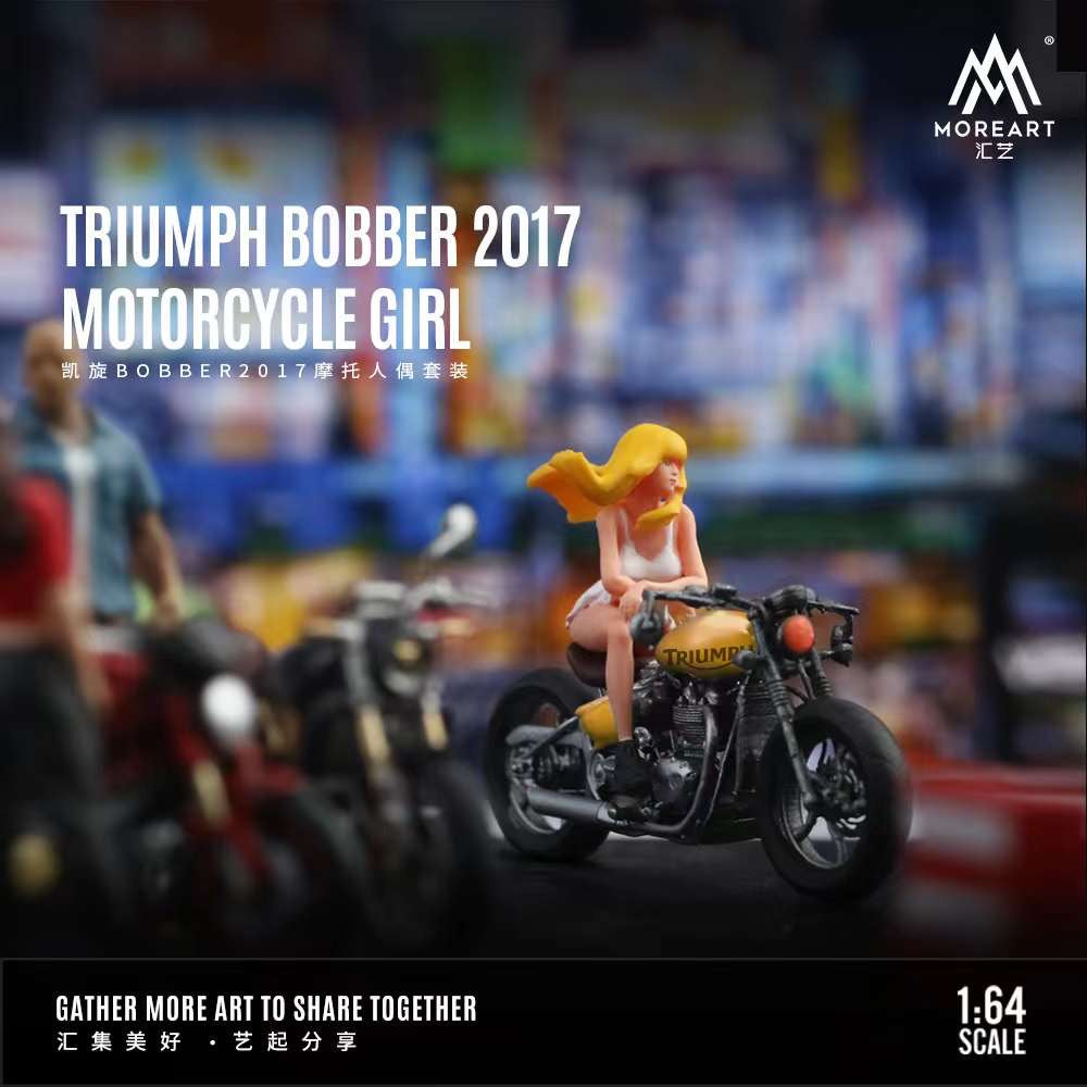 MoreArt 1:64 Triumph Bobber 2018 Motorcycle Girl MO222049