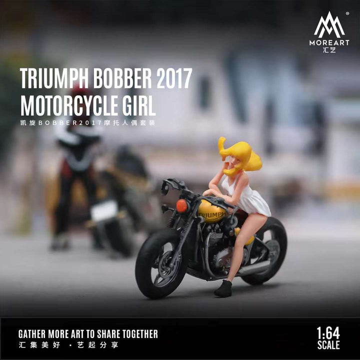 MoreArt 1:64 Triumph Bobber 2018 Motorcycle Girl MO222049