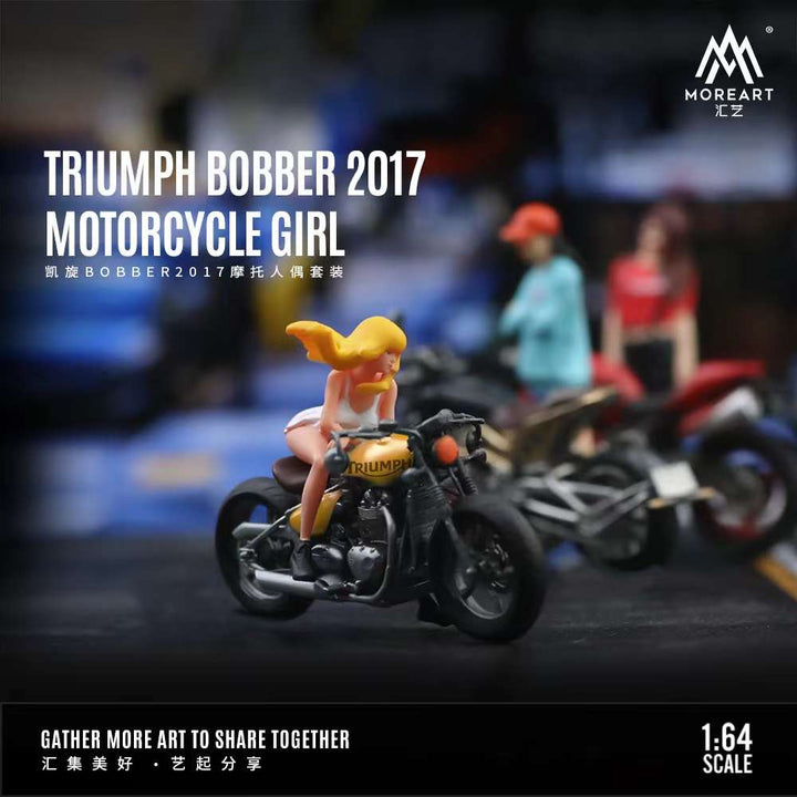 MoreArt 1:64 Triumph Bobber 2018 Motorcycle Girl MO222049