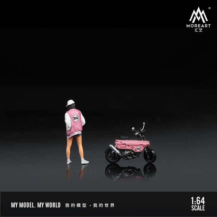 [Preorder] MoreArt 1:64 HONDA MOTO COMPO PINK PIG THEME MOTORCYCLE TRENDY GIRL MO222123