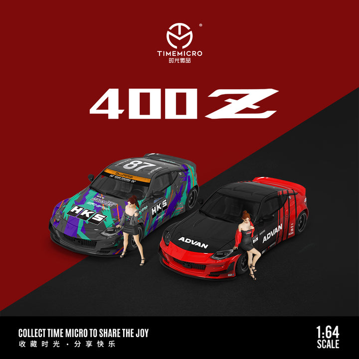 [Preorder] Time Micro 1:64 Nissan 400Z Advan Livery TM649106 (2 Versions)