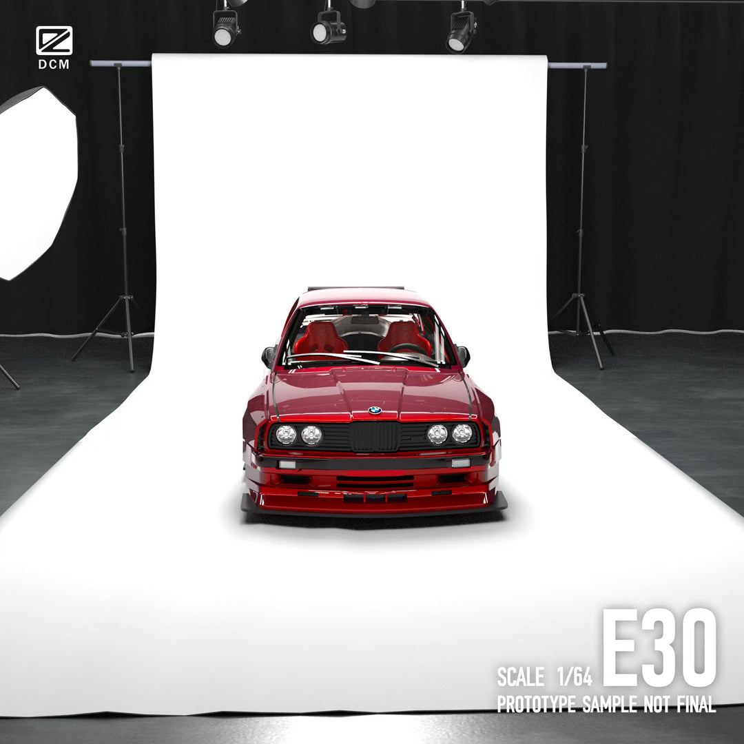 [Preorder] DCM 1:64 BMW M3 E30 Transparent Red Widebody