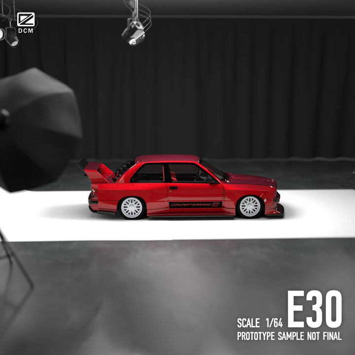 [Preorder] DCM 1:64 BMW M3 E30 Transparent Red Widebody