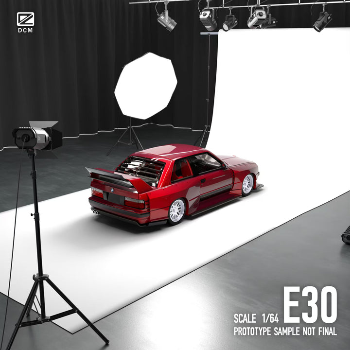 [Preorder] DCM 1:64 BMW M3 E30 Transparent Red Widebody