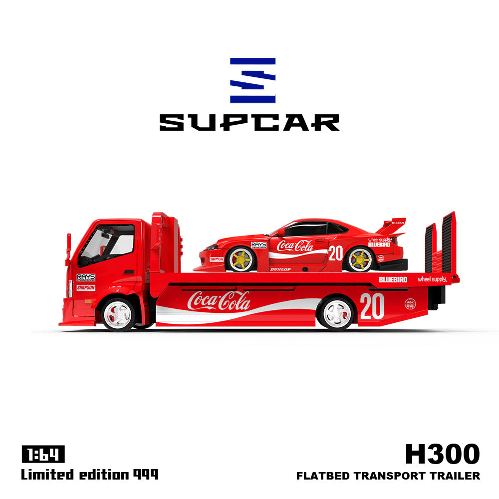 [Preorder] SUPCAR 1:64 Nissan Silvia S15 & Hino H300 Coca Cola Livery (3 Versions)