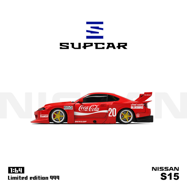 [Preorder] SUPCAR 1:64 Nissan Silvia S15 & Hino H300 Coca Cola Livery (3 Versions)