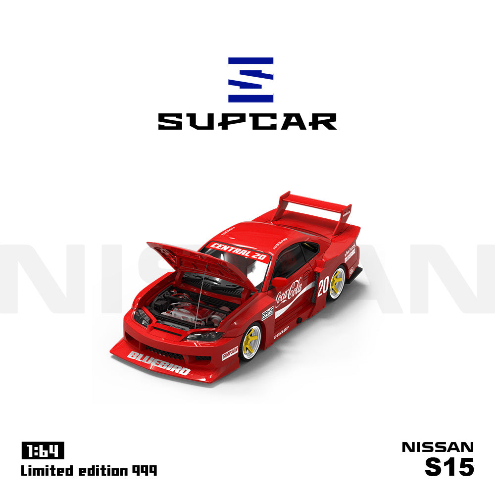 [Preorder] SUPCAR 1:64 Nissan Silvia S15 & Hino H300 Coca Cola Livery (3 Versions)