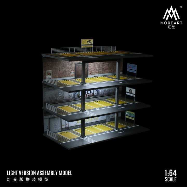 [Preorder] MoreArt 1:64 STEEL FRAME GARAGE PARKING LOT SCENE MO922002 (2 Versions)