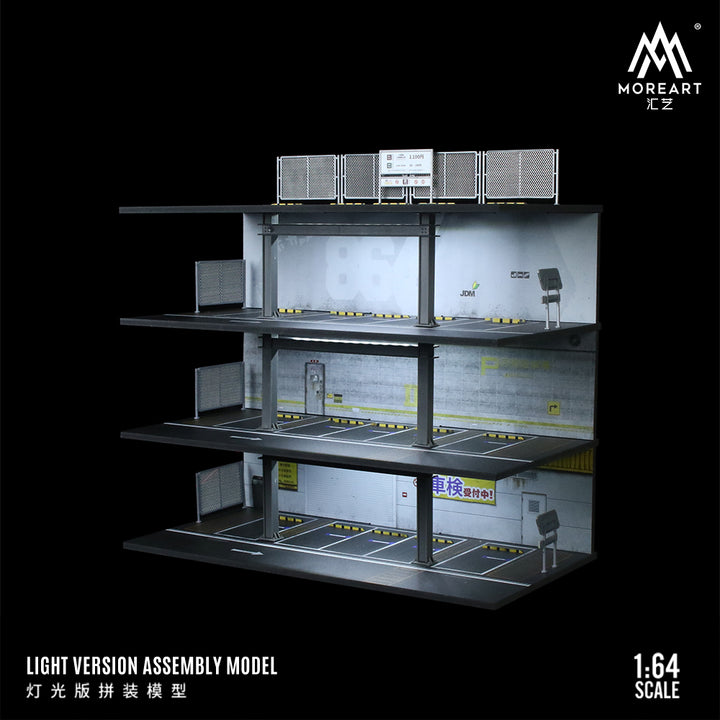 [Preorder] MoreArt 1:64 STEEL FRAME GARAGE PARKING LOT SCENE MO922002 (2 Versions)