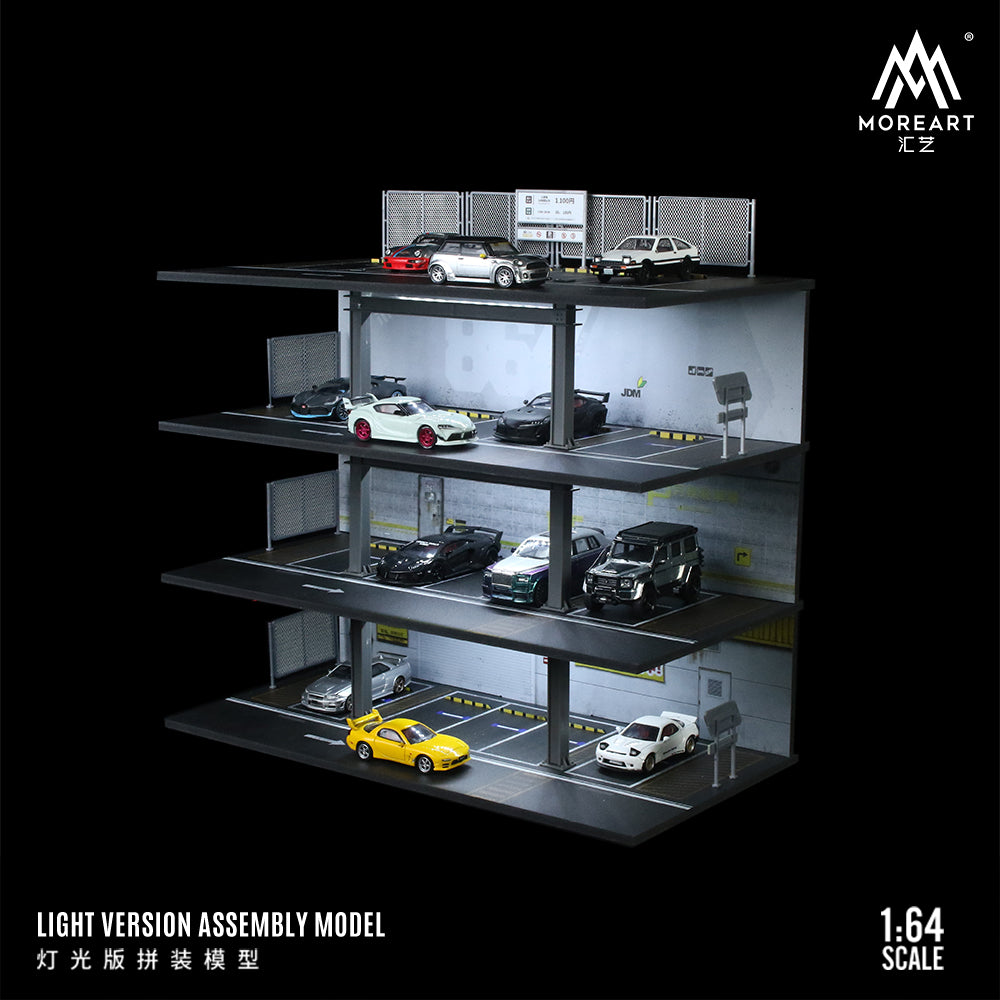 [Preorder] MoreArt 1:64 STEEL FRAME GARAGE PARKING LOT SCENE MO922002 (2 Versions)