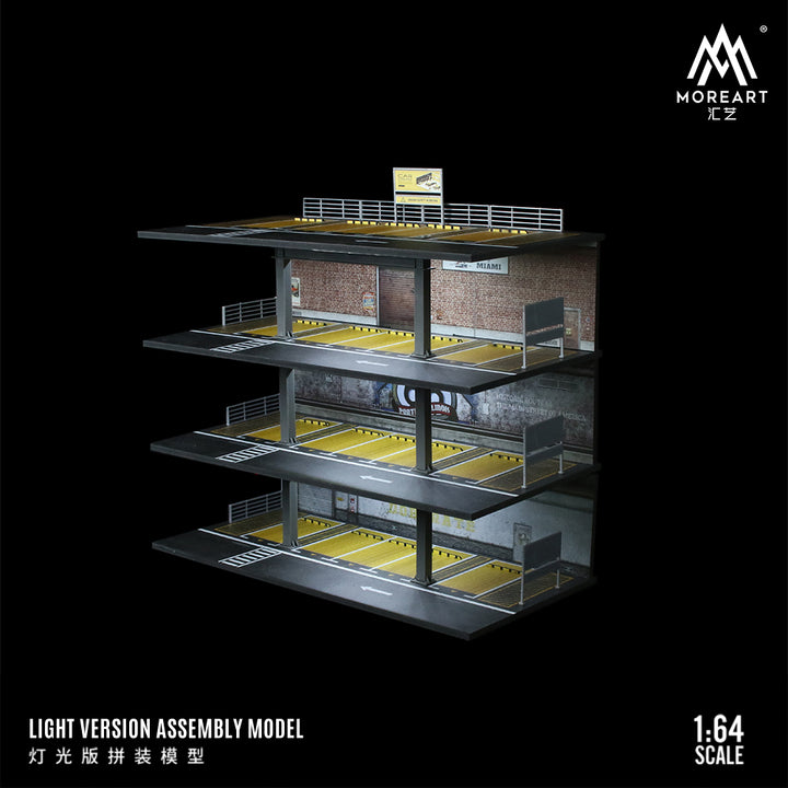 [Preorder] MoreArt 1:64 STEEL FRAME GARAGE PARKING LOT SCENE MO922002 (2 Versions)