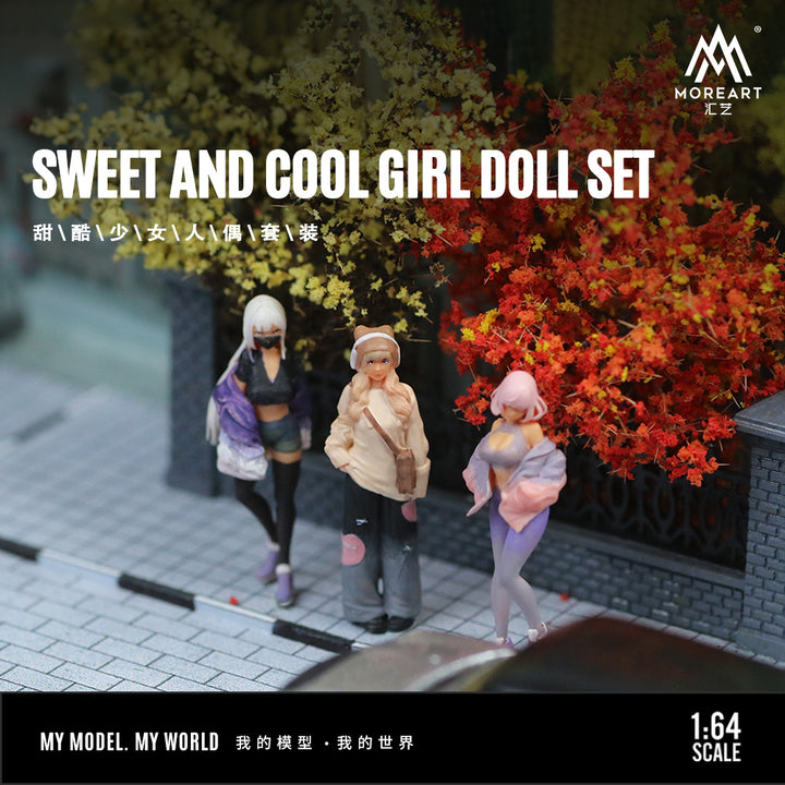 [Preorder] MoreArt 1:64 SWEET AND COOL GIRL DOLL SET MO223039