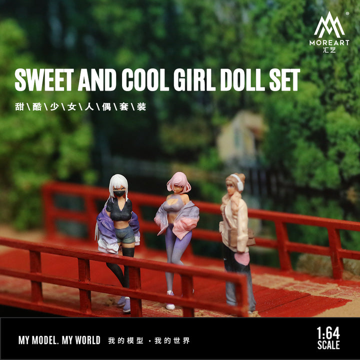 [Preorder] MoreArt 1:64 SWEET AND COOL GIRL DOLL SET MO223039