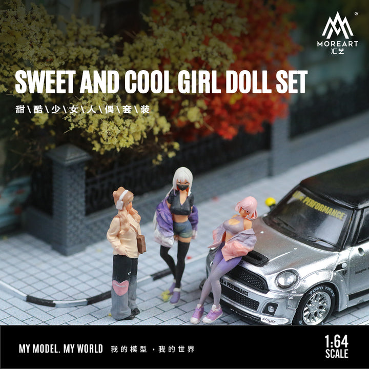 [Preorder] MoreArt 1:64 SWEET AND COOL GIRL DOLL SET MO223039