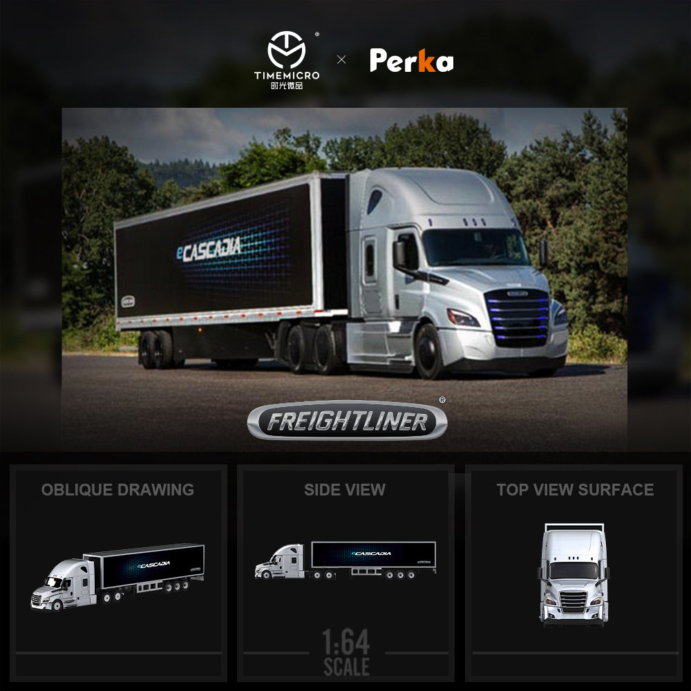 [Preorder] Time Micro X Perka 1:64 FREIGHTLINER Container Truck (2 Colors)