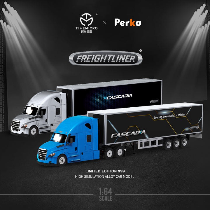 [Preorder] Time Micro X Perka 1:64 FREIGHTLINER Container Truck (2 Colors)