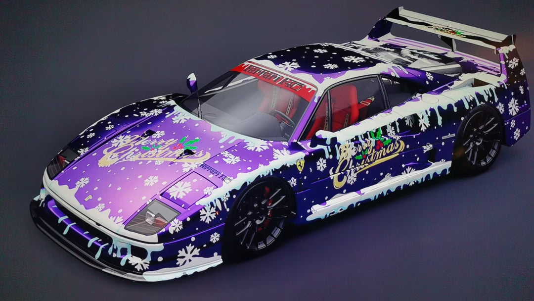 [Preorder] DEMON KING AUTO 1:64 F40 Gull Wing Christmas Livery