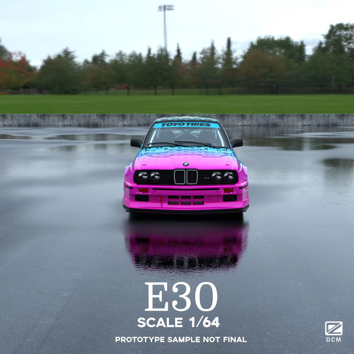 [Preorder] DCM 1:64 BMW M3 E30 Widebody Light Pink Black Gradient