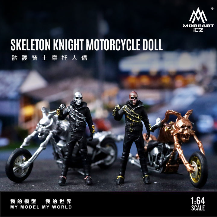 [Preorder] MoreArt 1:64 SKELETON KNIGHT MOTORCYCLE DOLL MO222125 (2 Versions)