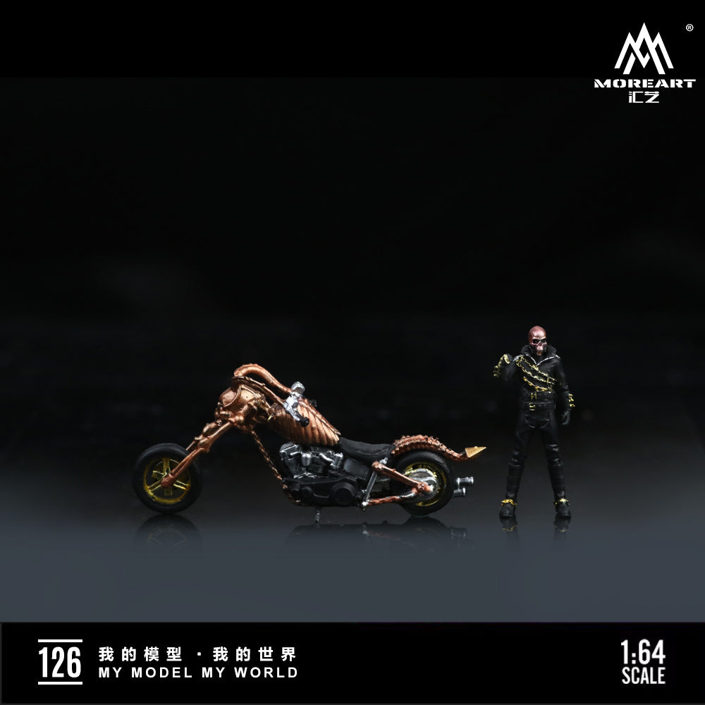 [Preorder] MoreArt 1:64 SKELETON KNIGHT MOTORCYCLE DOLL MO222125 (2 Versions)