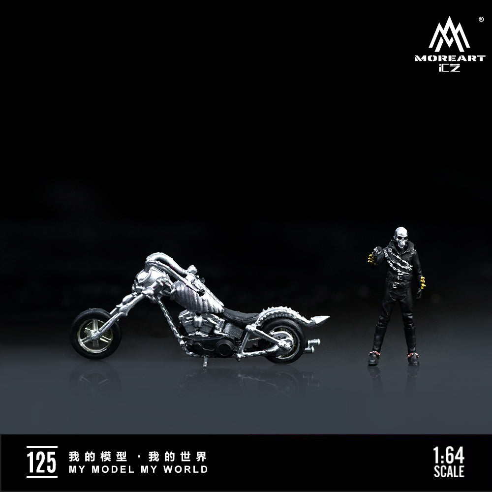 [Preorder] MoreArt 1:64 SKELETON KNIGHT MOTORCYCLE DOLL MO222125 (2 Versions)