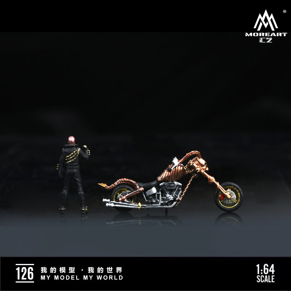 [Preorder] MoreArt 1:64 SKELETON KNIGHT MOTORCYCLE DOLL MO222125 (2 Versions)