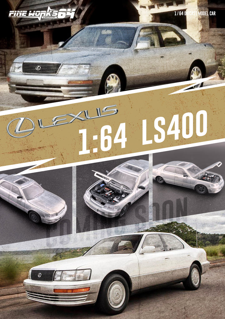 [Preorder] Fine works64 1:64 Lexus LS400 (4 Versions)