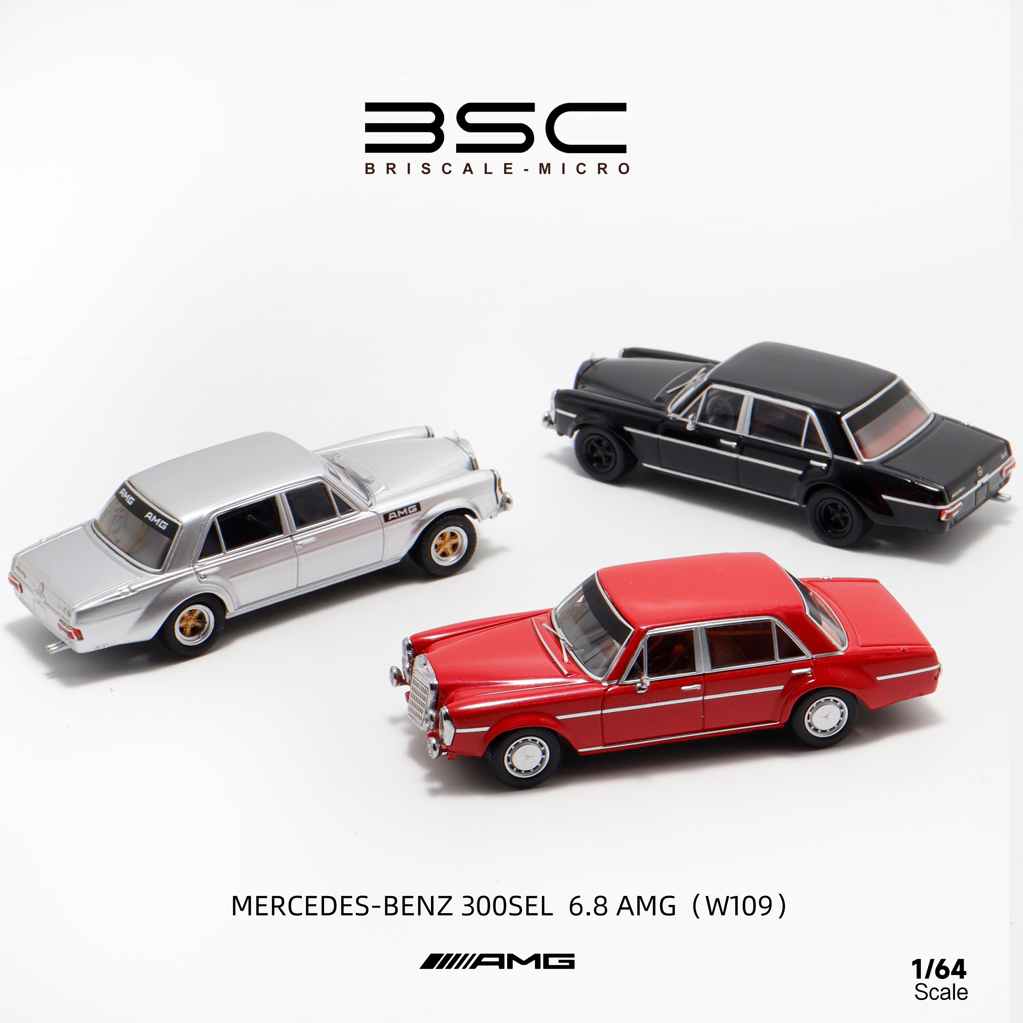 BSC 1:64 Mercedes Benz 300SEL W109 AMG four doors version (3