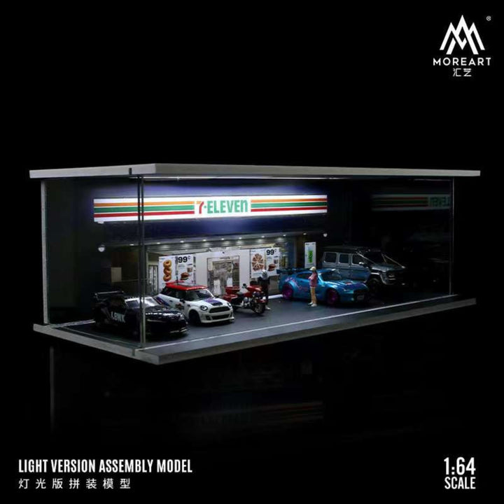 MoreArt 1:64 Parking Lot Scene Model (4 Versions) KFC/ McDonalds/ 7-Eleven/ Starbucks