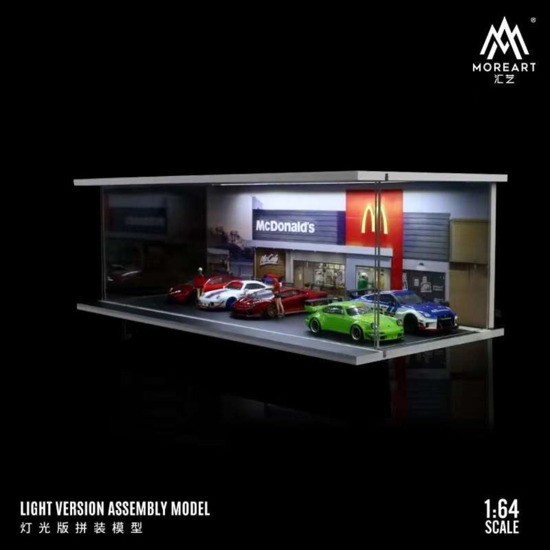 MoreArt 1:64 Parking Lot Scene Model (4 Versions) KFC/ McDonalds/ 7-Eleven/ Starbucks