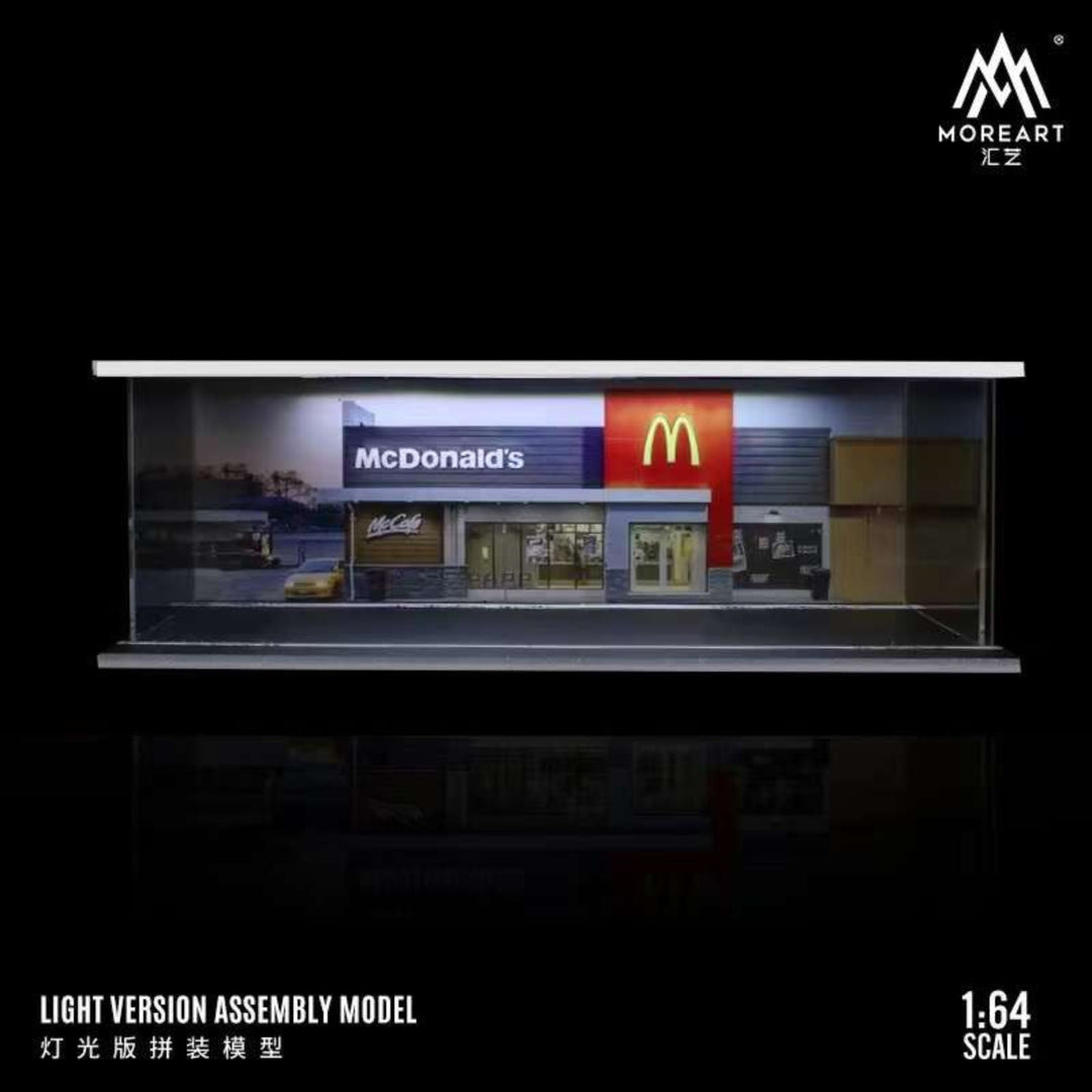 MoreArt 1:64 Parking Lot Scene Model (4 Versions) KFC/ McDonalds/ 7-Eleven/ Starbucks