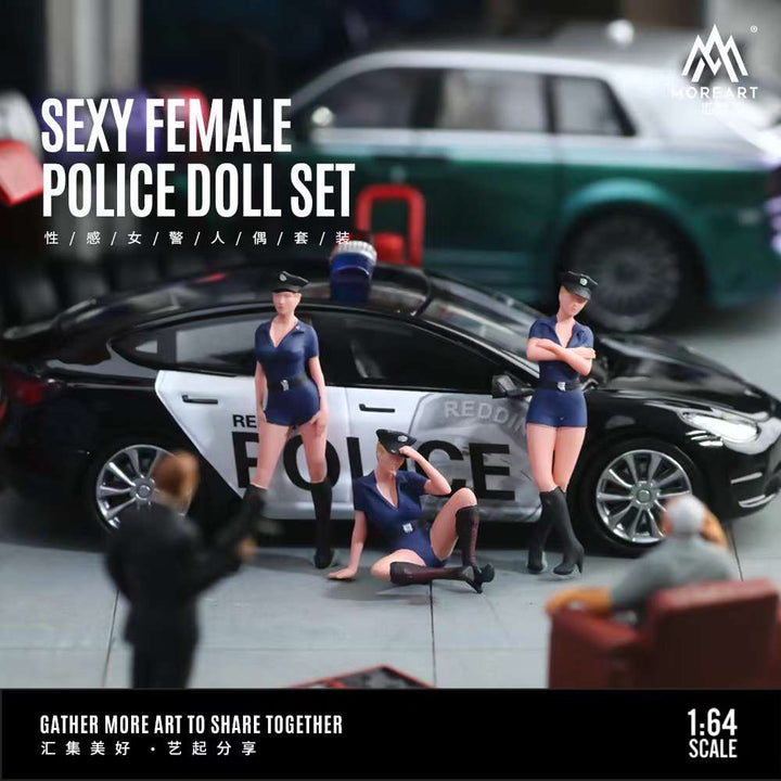 MoreArt 1:64 Police woman Doll Set MO223016