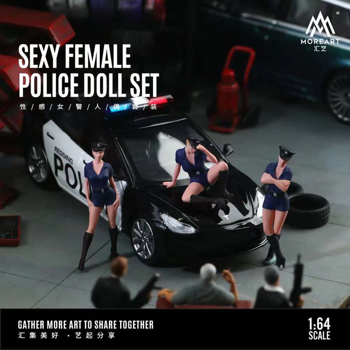 MoreArt 1:64 Police woman Doll Set MO223016