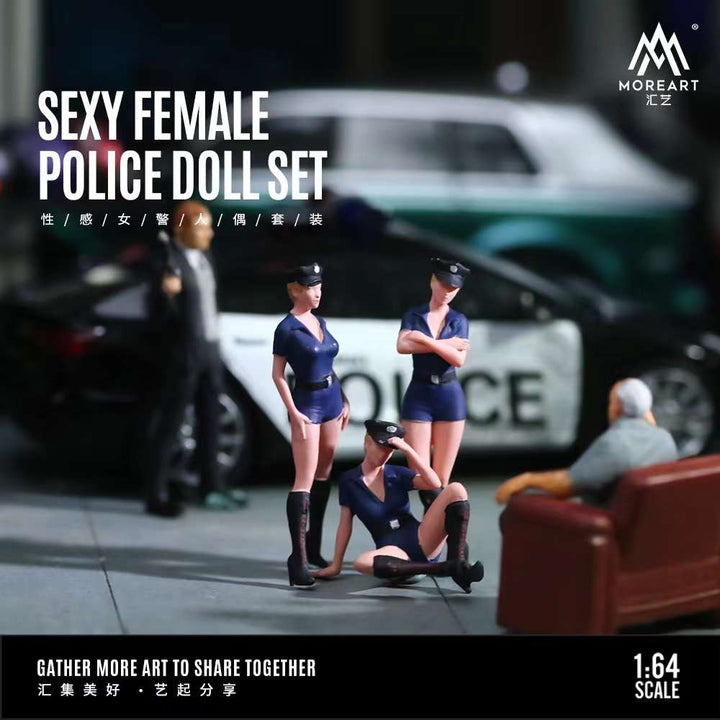 MoreArt 1:64 Police woman Doll Set MO223016