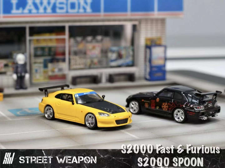 Street Weapon 1:64 Honda S2000 (2 Colours) Black/ Yellow