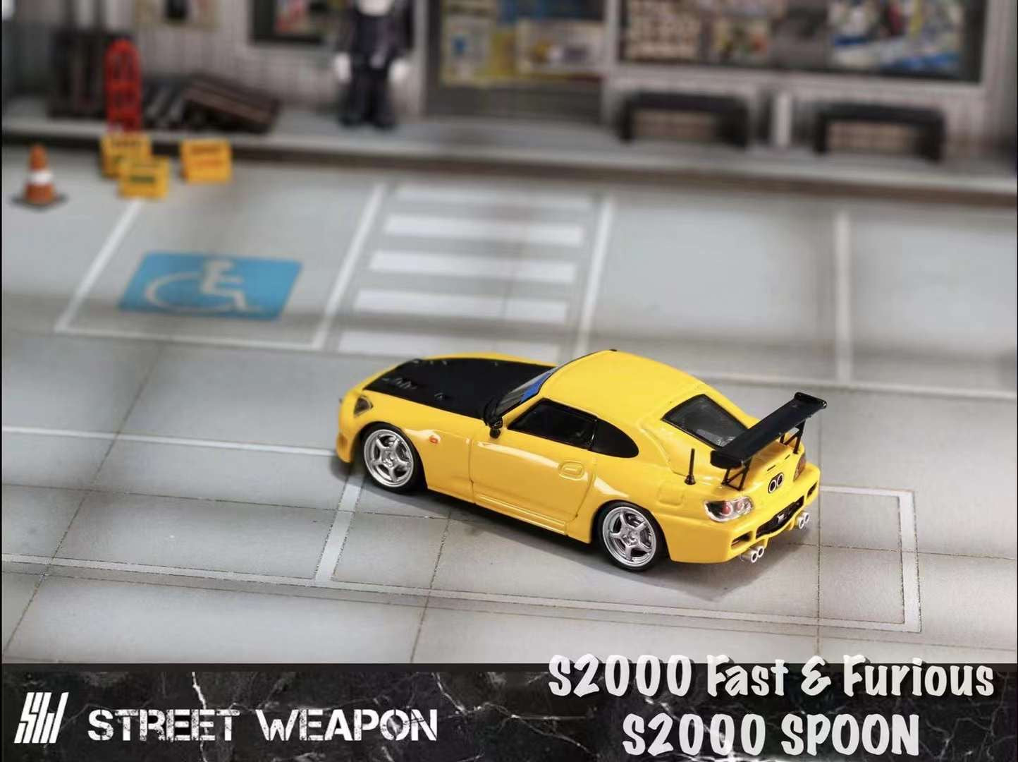 Street Weapon 1:64 Honda S2000 (2 Colours) Black/ Yellow – Horizon