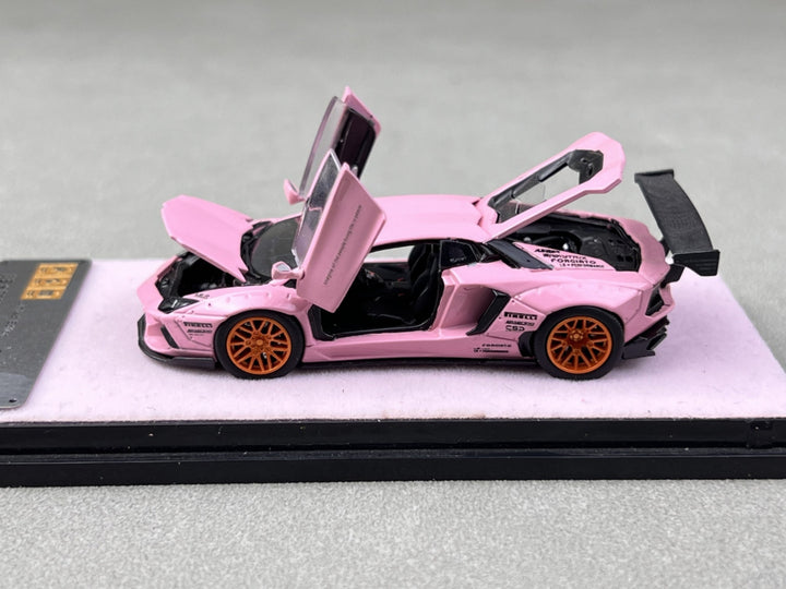 PGM 1:64 LBWK Lamborghini Aventador LP700-4 Pink (2 Versions)