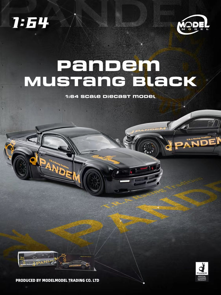 [Preorder] Model Model 1:64 Pandem Mustang Black MM64-PM-002
