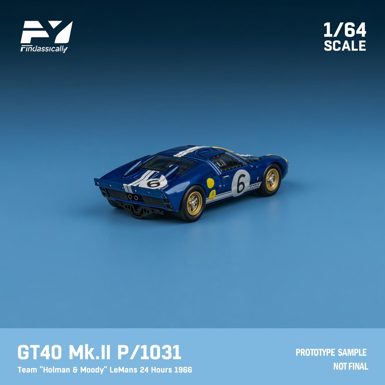 Finclassically 1:64 Ford GT40 (2 Versions) – Horizon Diecast